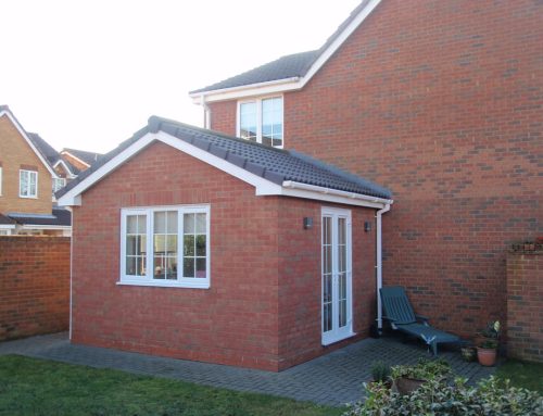 Single storey side extension to form children’s playroom